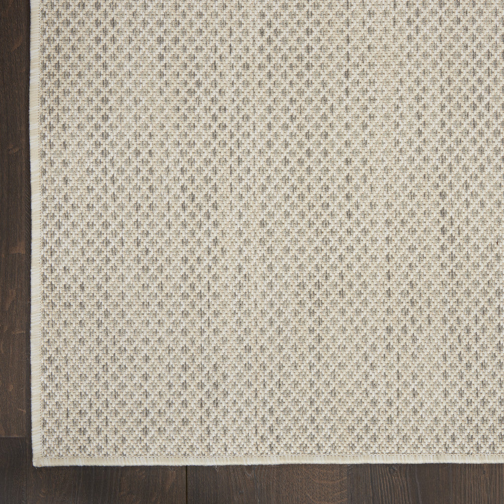 10' x 14' Cream Geometric Power Loom Area Rug