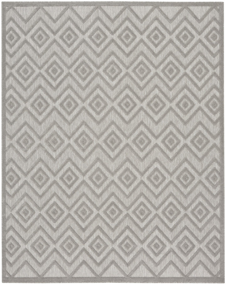 9' x 12' Gray Geometric Flatweave Area Rug