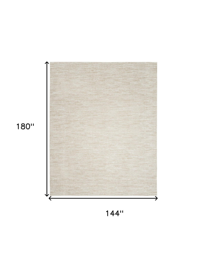 12' x 15' Cream Power Loom Area Rug