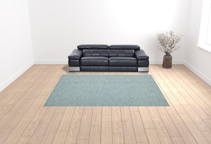 9' X 12' Aqua Power Loom Area Rug