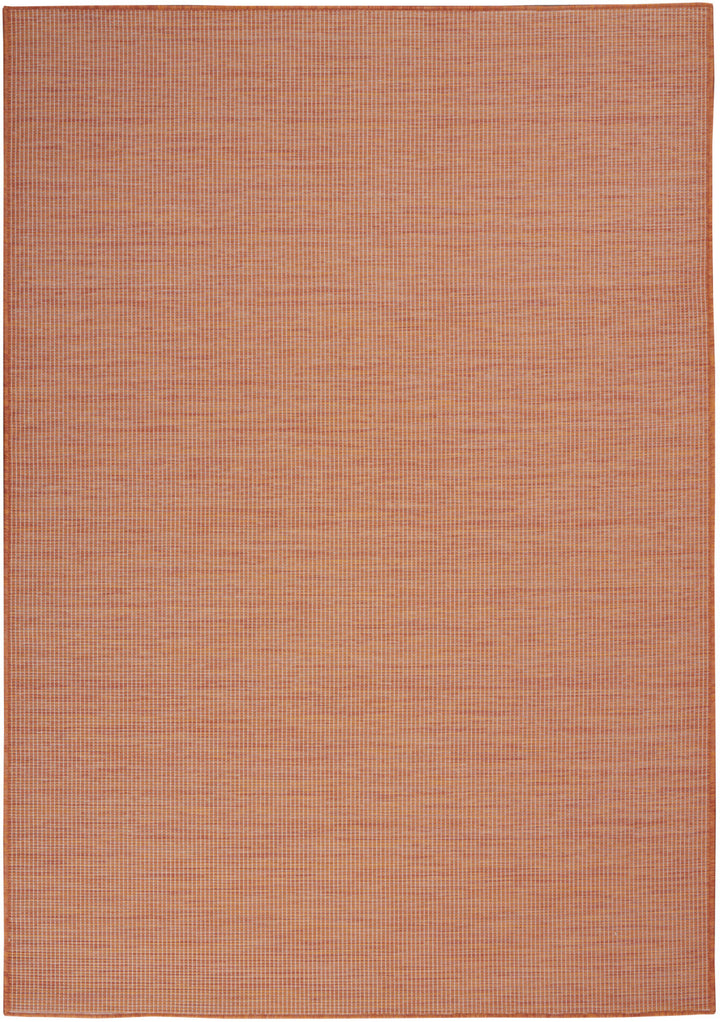 5' X 7' Rust Power Loom Area Rug