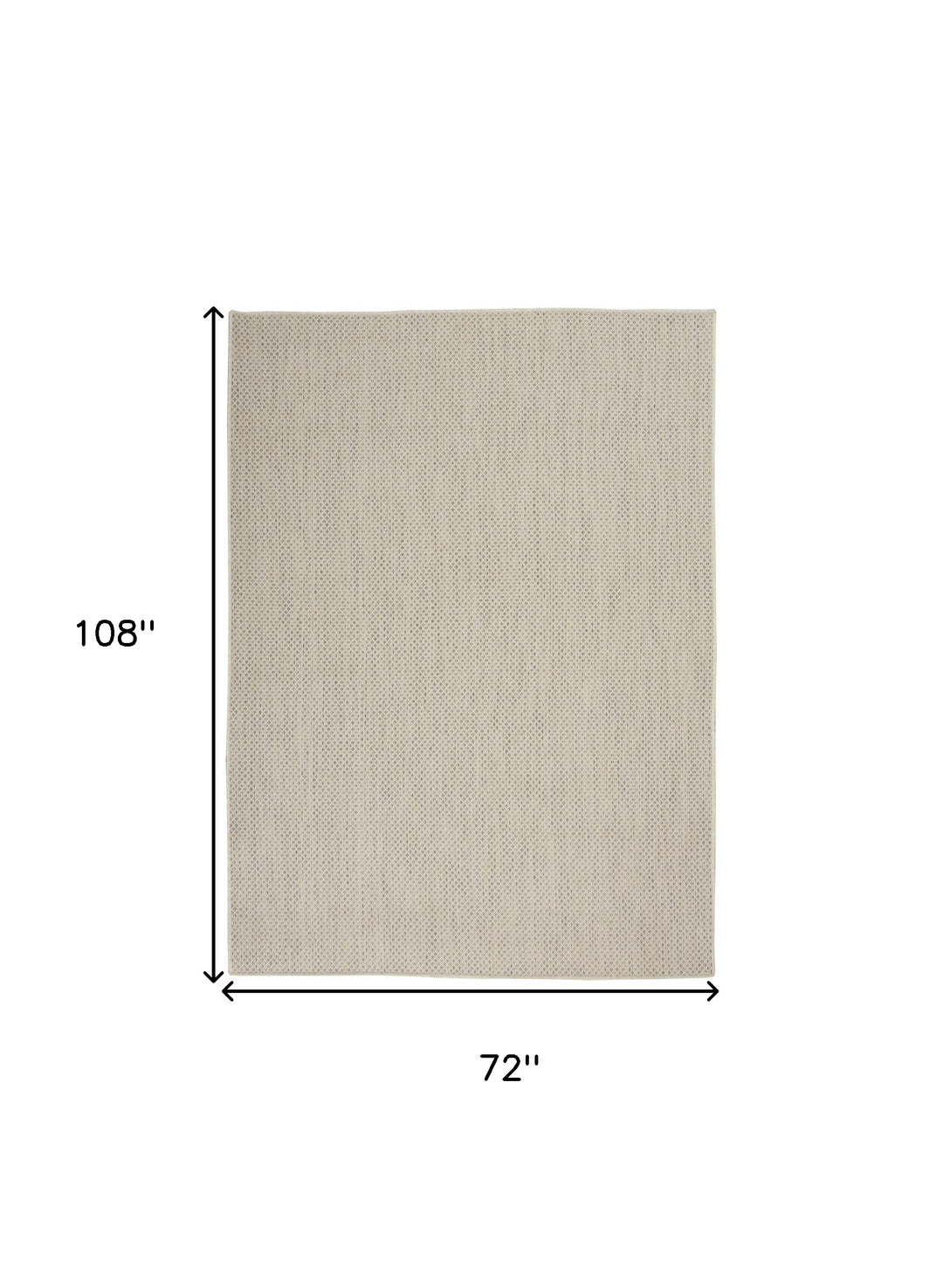 6' x 9' Ivory Geometric Power Loom Area Rug