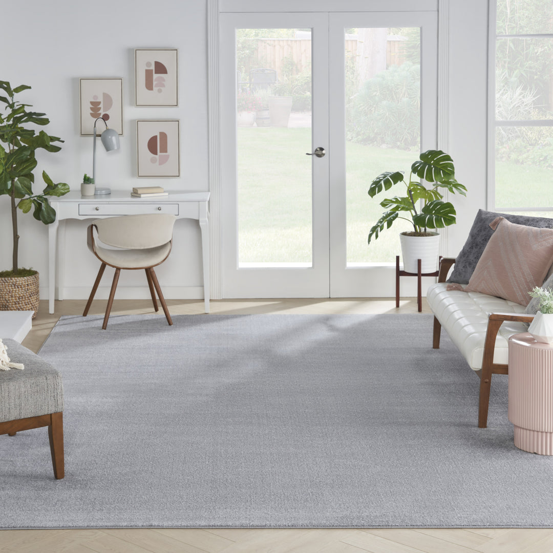 12' X 15' Gray Power Loom Area Rug