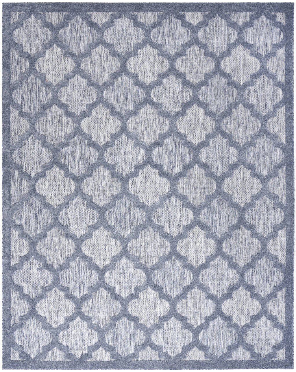 9' x 12' Blue Geometric Flatweave Area Rug