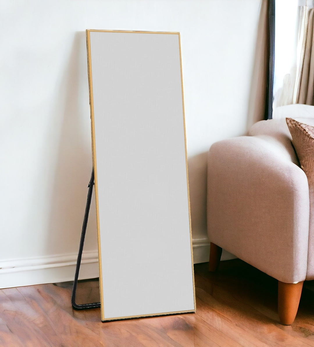 Freestanding Gold Full length Mirror