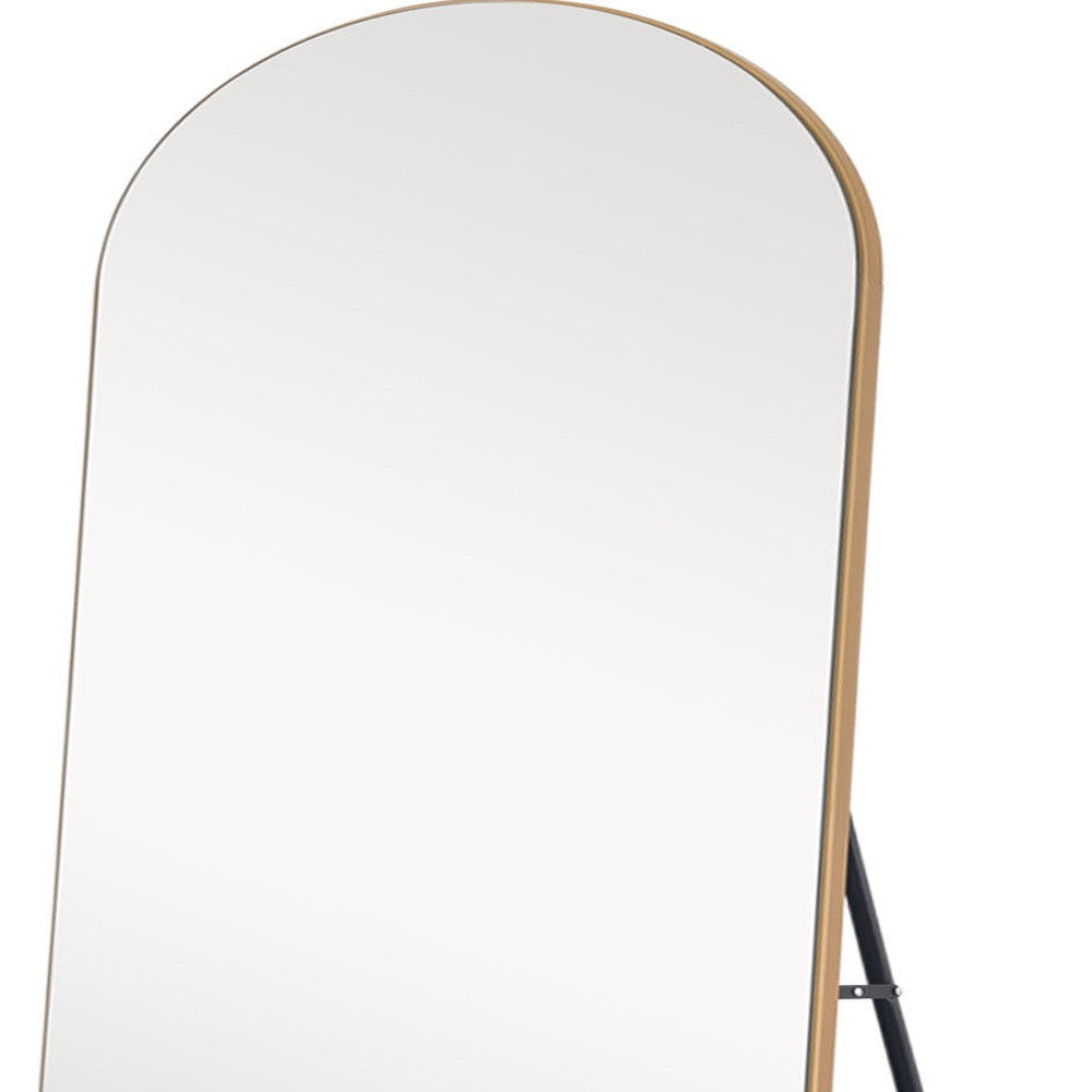 Gold Arched Mirror with Stand