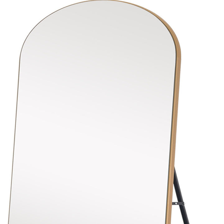 Gold Arched Mirror with Stand