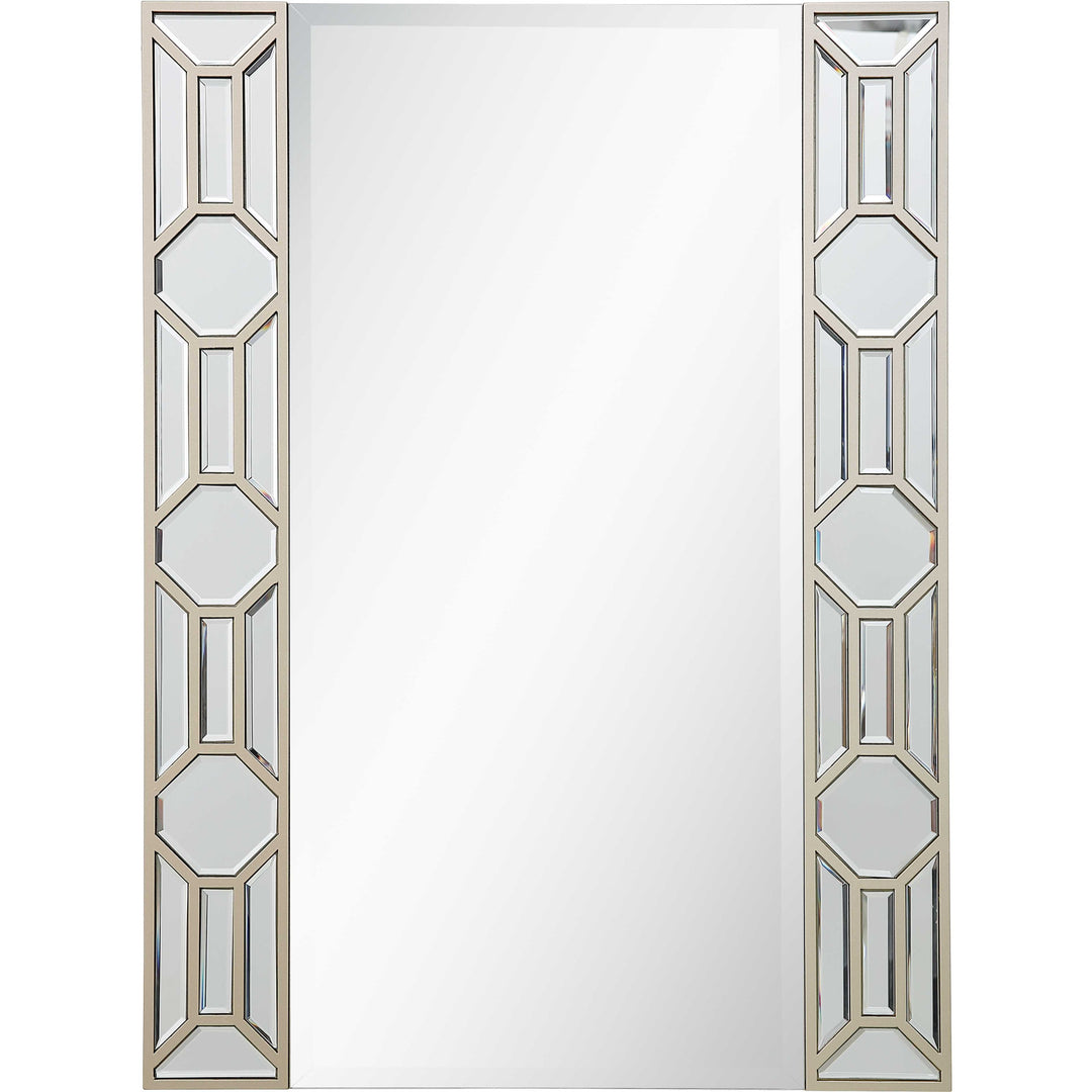 35" Champagne Accent Wood Framed Mirror