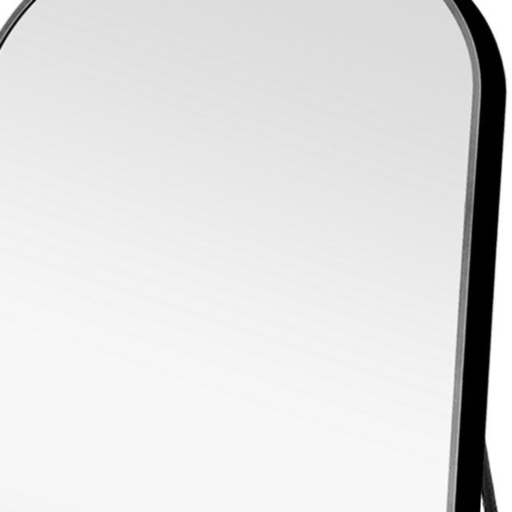 Black Arched Standing Mirror