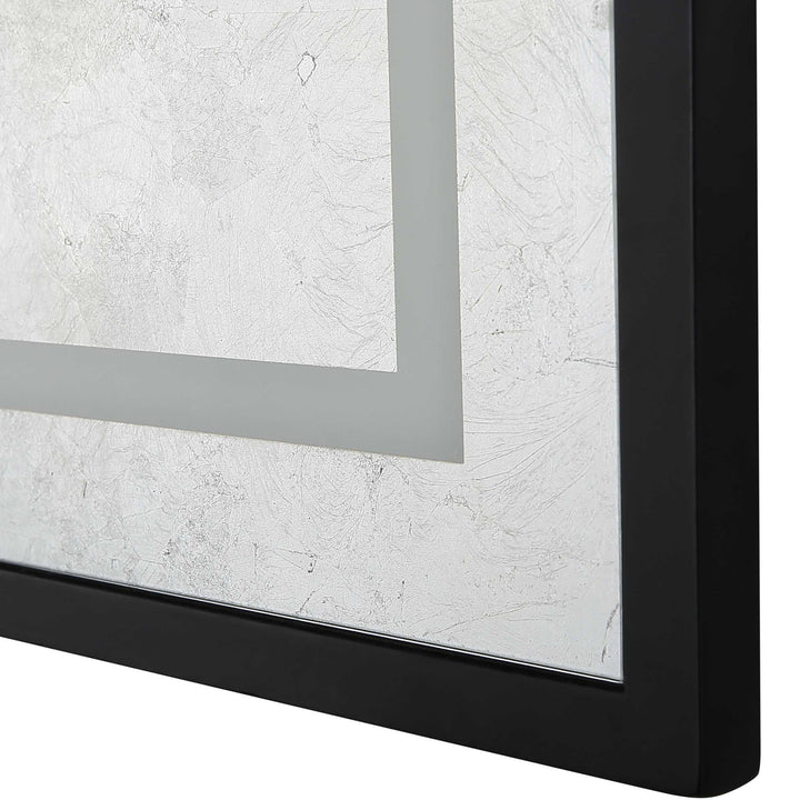 32" Silver Wood Framed Accent Mirror