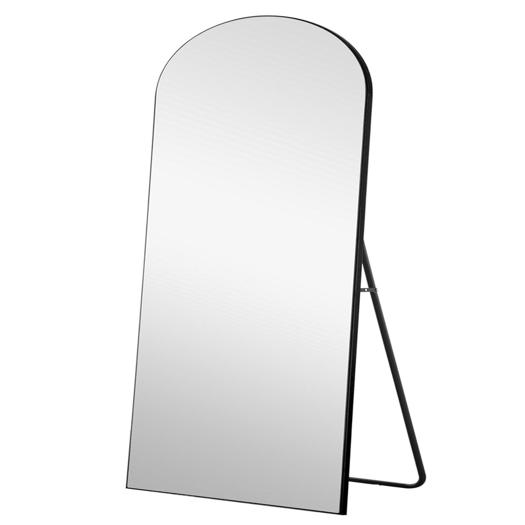 Black Arched Mirror with Stand