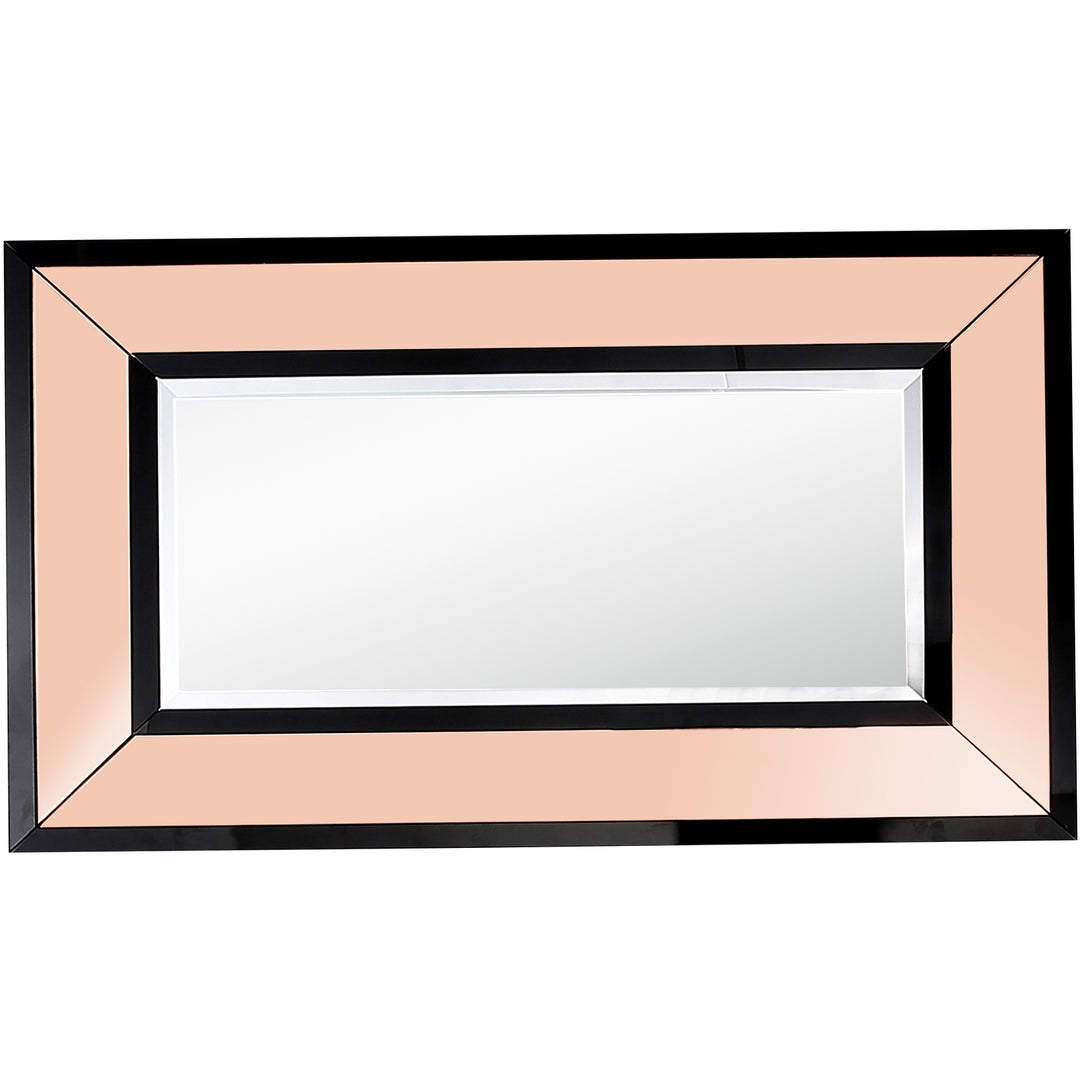 26" Rose Gold Wood Framed Accent Mirror