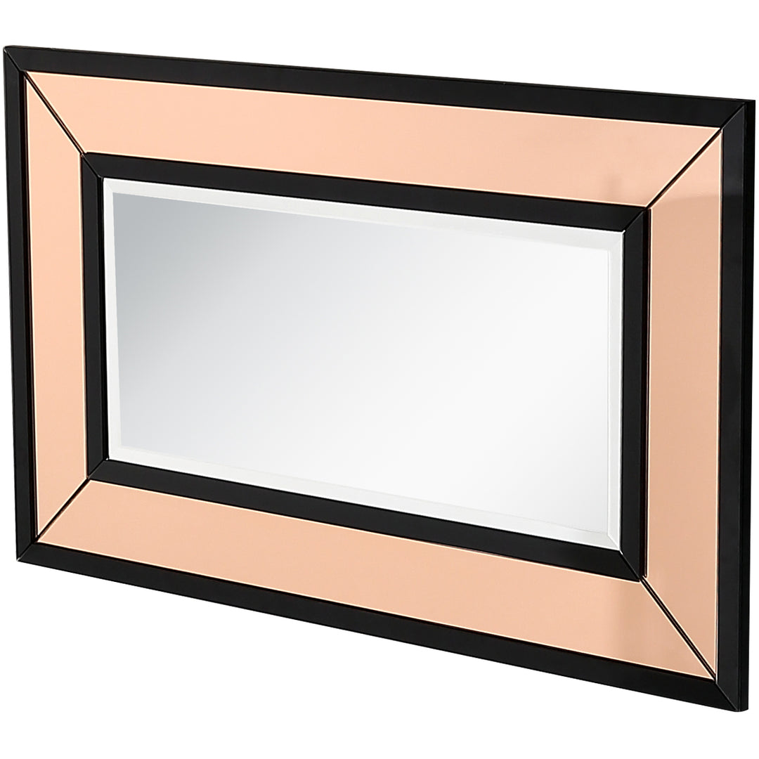 26" Rose Gold Wood Framed Accent Mirror