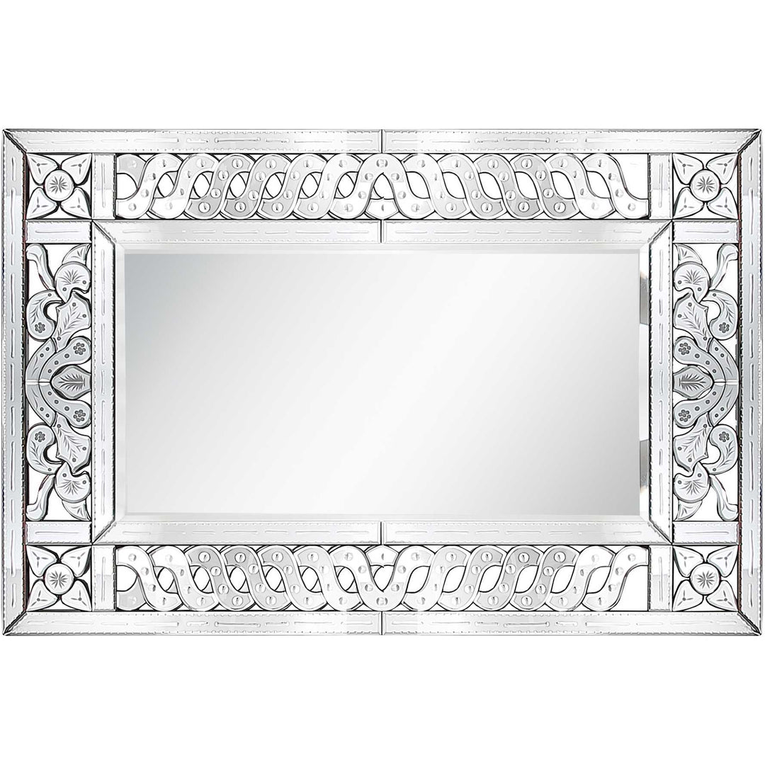 32" Clear Wood Framed Accent Mirror