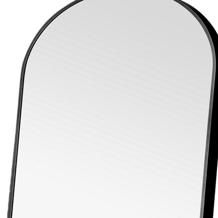 Petite Black Arched Full-length Standing Mirror