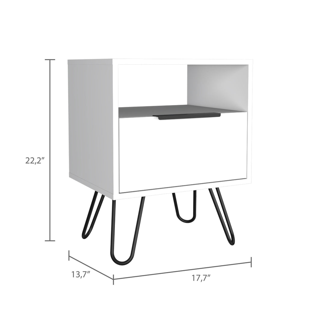 22" White Nightstand