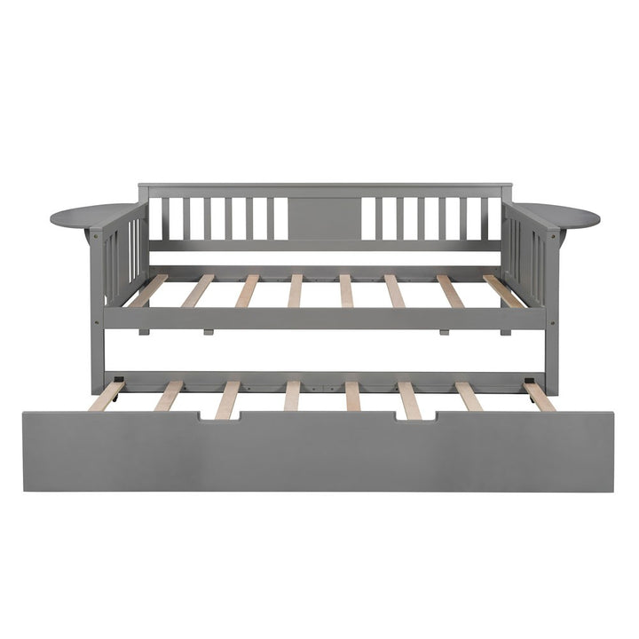 Gray Twin Bed with Trundle