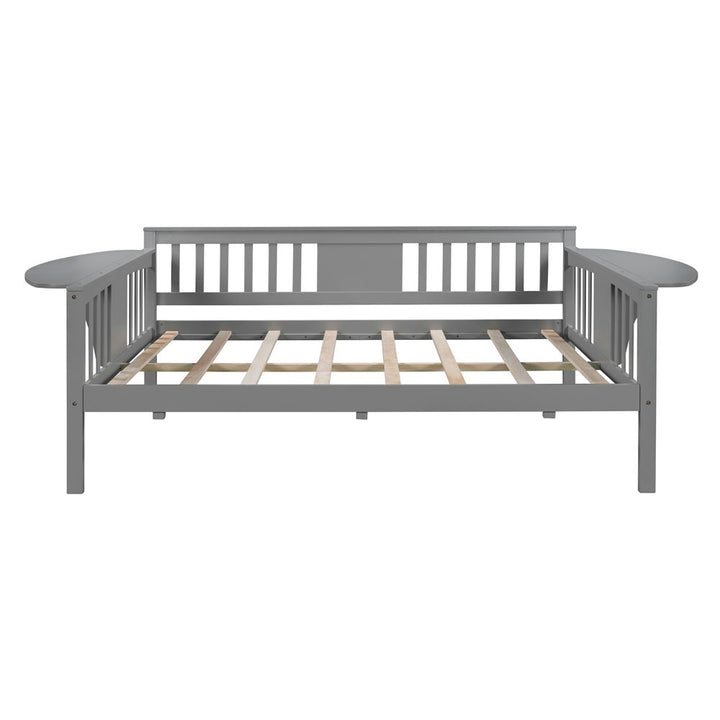 Gray Solid and Manufactured Wood Full Bed