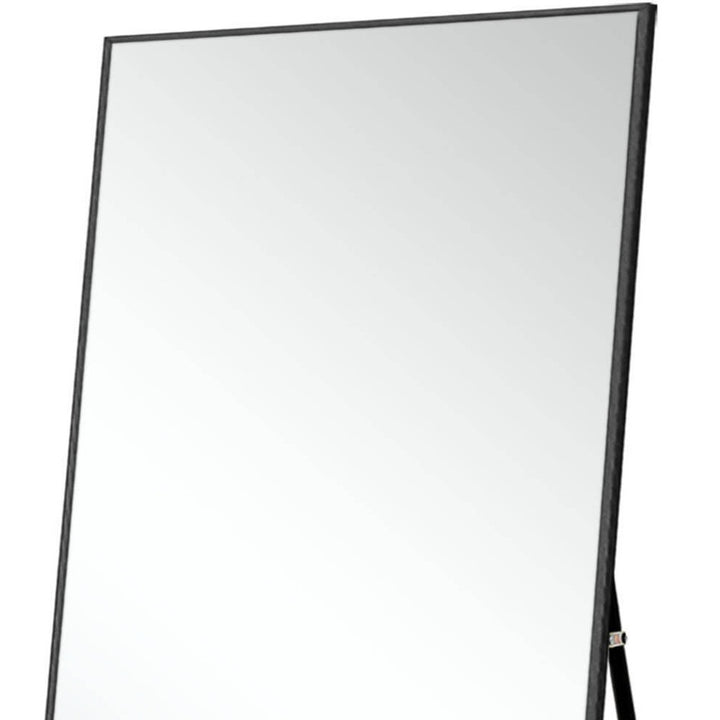 71" Black Metal Framed Leaning or Hanging Full Length Mirror