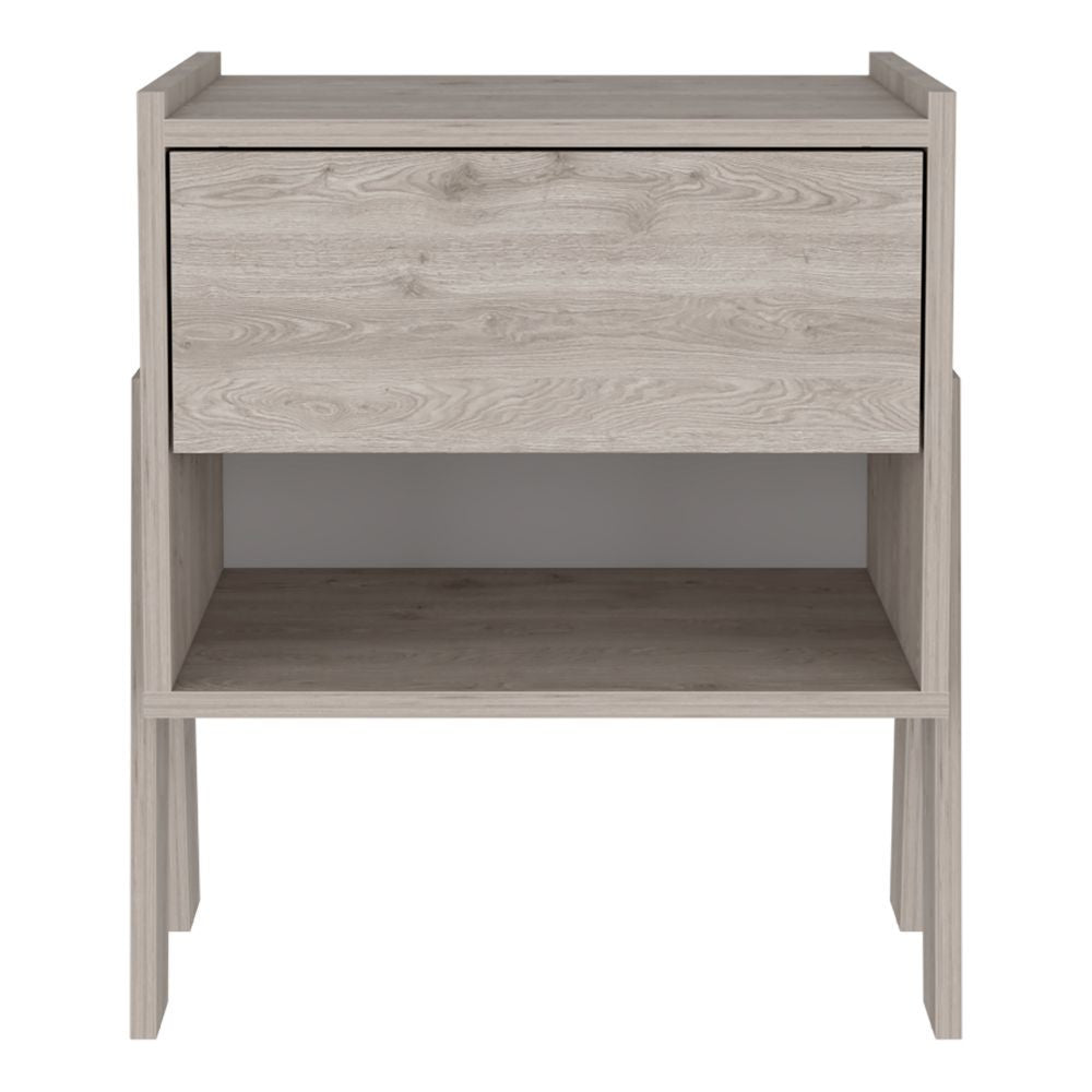 Sleek and Trendy Light Grey Bedroom Nightstand