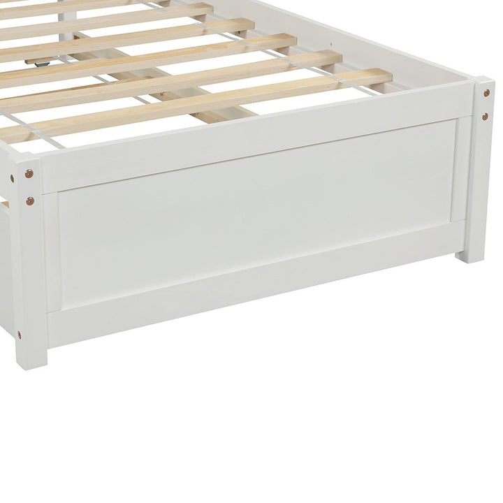 White Twin Bed with Trundle