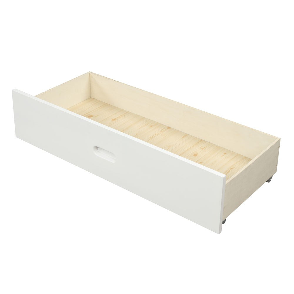 White Solid and Manufactured Wood Full Bed