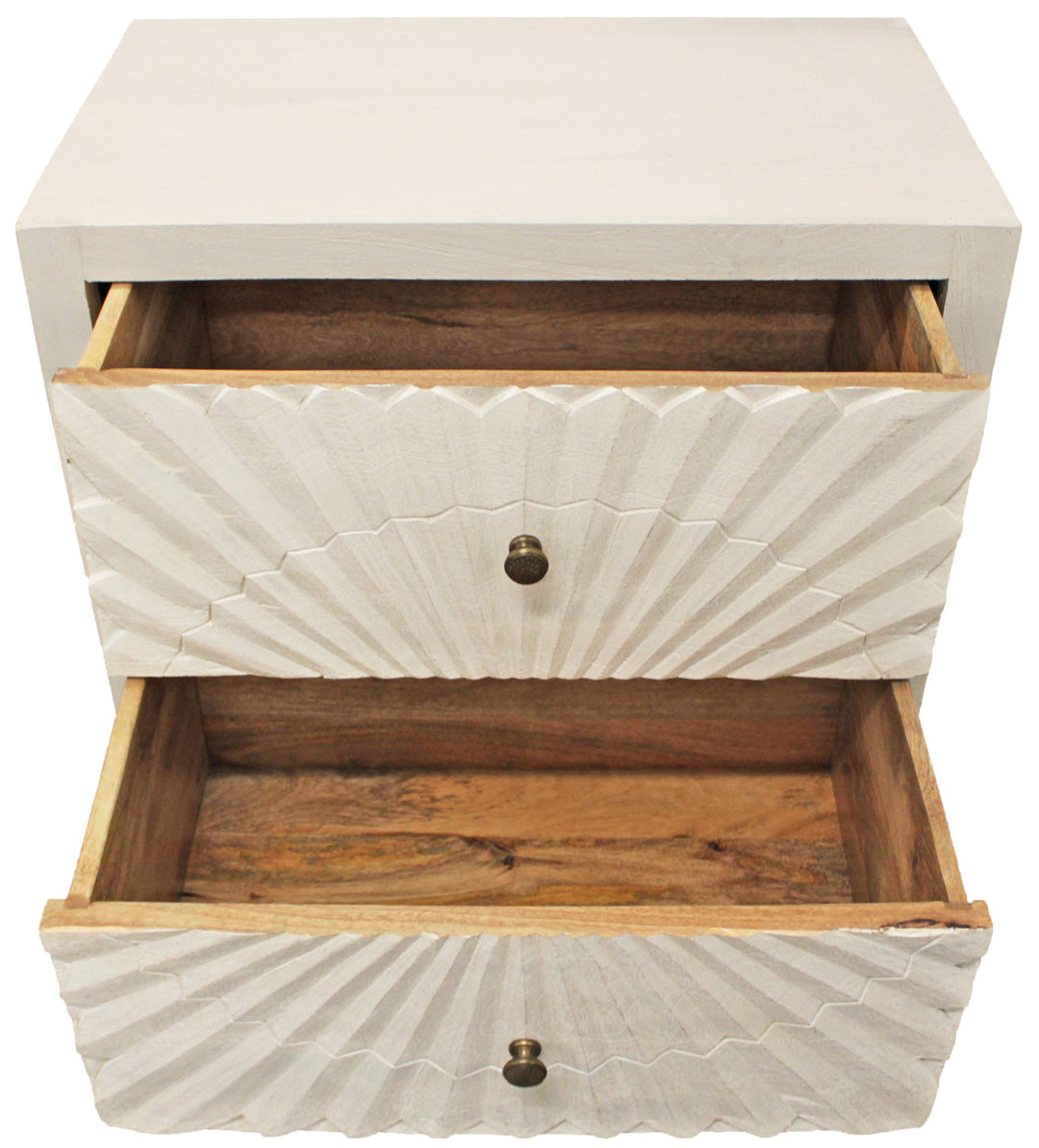 30" Ivory Two Drawer Nightstand