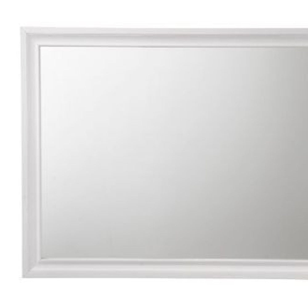 36" White Dresser Mirror