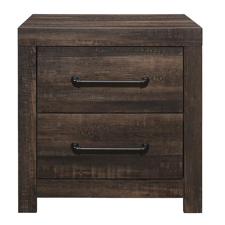 24" Dark Oak Two Drawer Nightstand