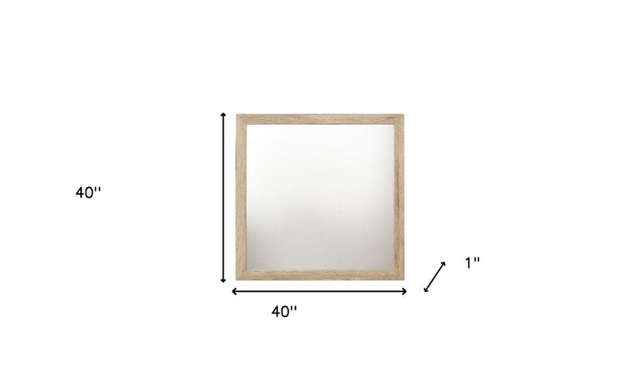 40" Natural Square Dresser Mirror