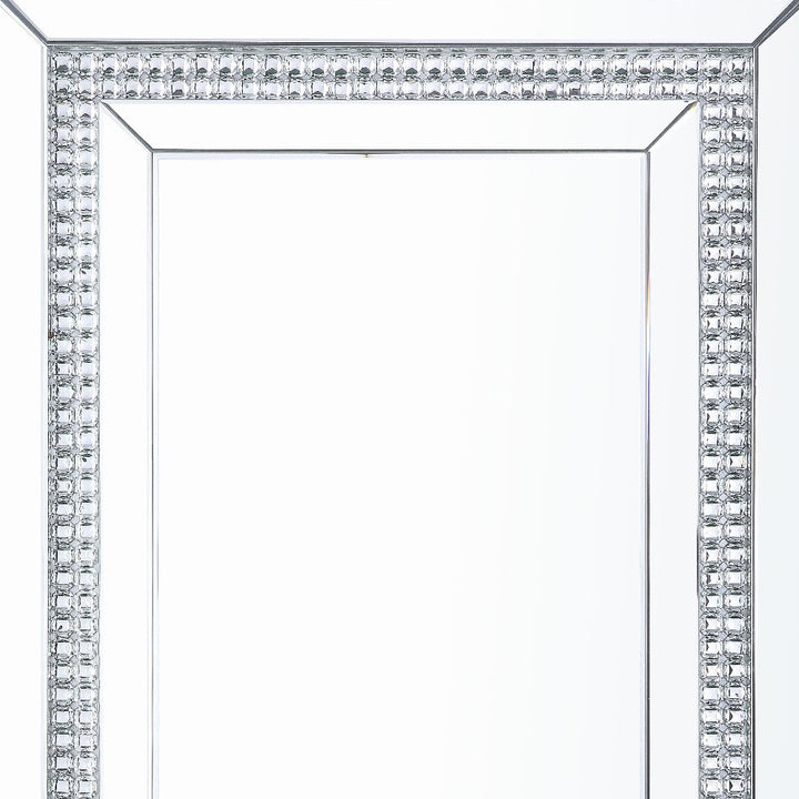 47" Faux Ice Cube Crystals Wall Mounted Accent Mirror