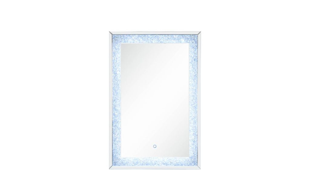 47" Mirrored & Faux Diamonds Lighted Accent Mirror