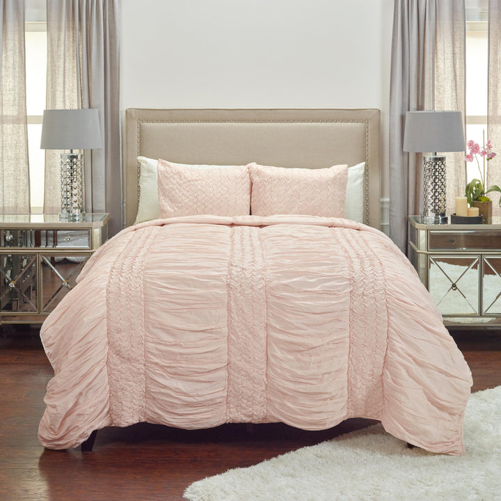 Pink Twin 100% Cotton 300 Thread Count Machine Washable Down Alternative Comforter