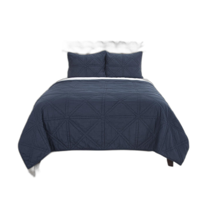 Indigo Queen 100% Cotton 300 Thread Count Machine Washable Down Alternative Comforter