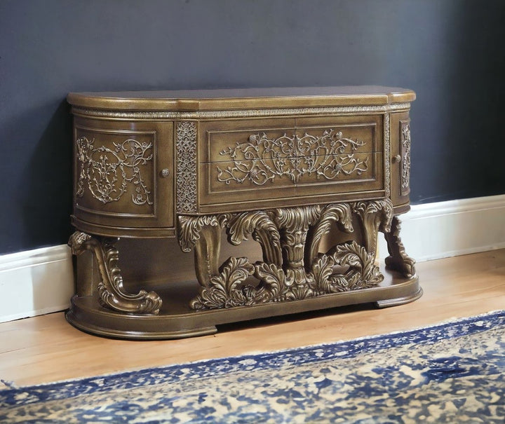 72" Brown Four Drawer Dresser