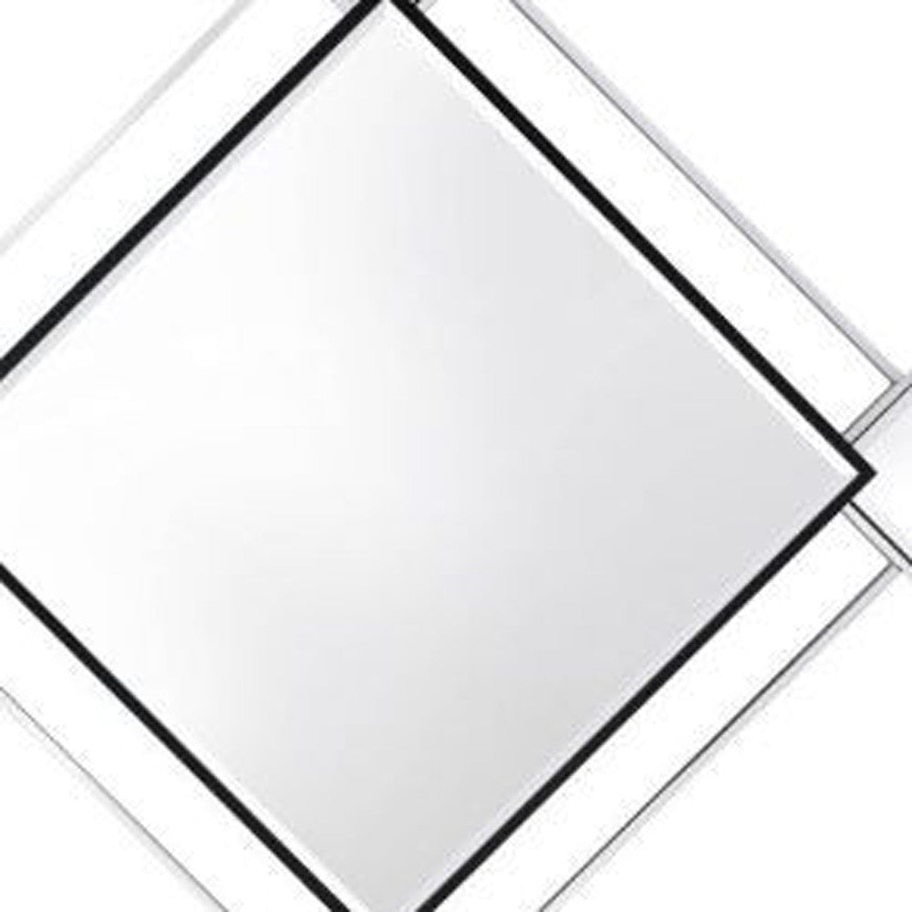 45" Mirrored & Chrome Accent Mirror