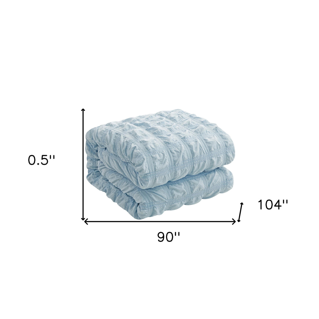 Blue King PolYester 180 Thread Count Washable Duvet Cover Set