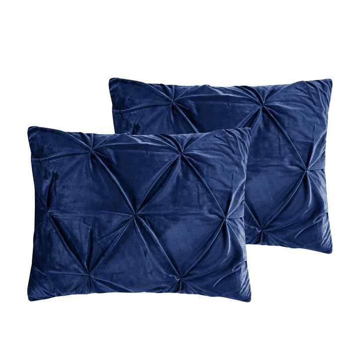 Navy Blue King PolYester 130 Thread Count Washable Down Comforter Set