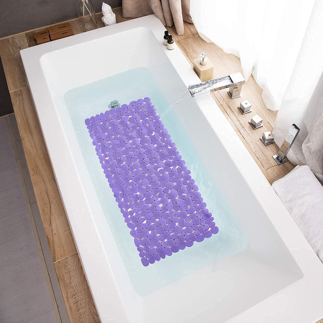 Purple 35" Pebble Shower Mat