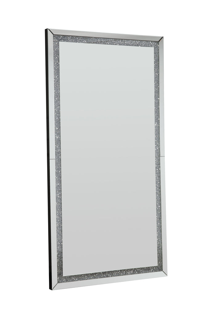 68" LED, Mirrored & Faux Diamonds Lighted Accent Mirror