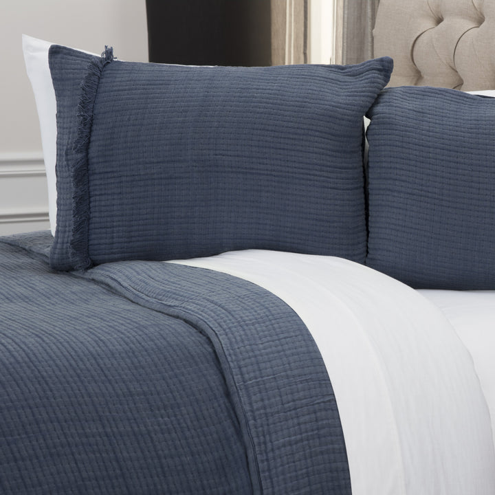 Indigo Queen 100% Cotton 300 Thread Count Machine Washable Down Alternative Comforter