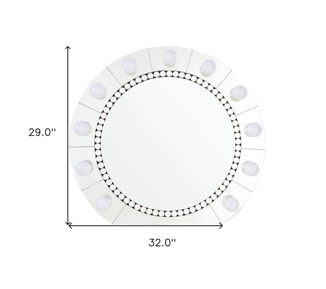 29" Lighted Round Accent Mirror