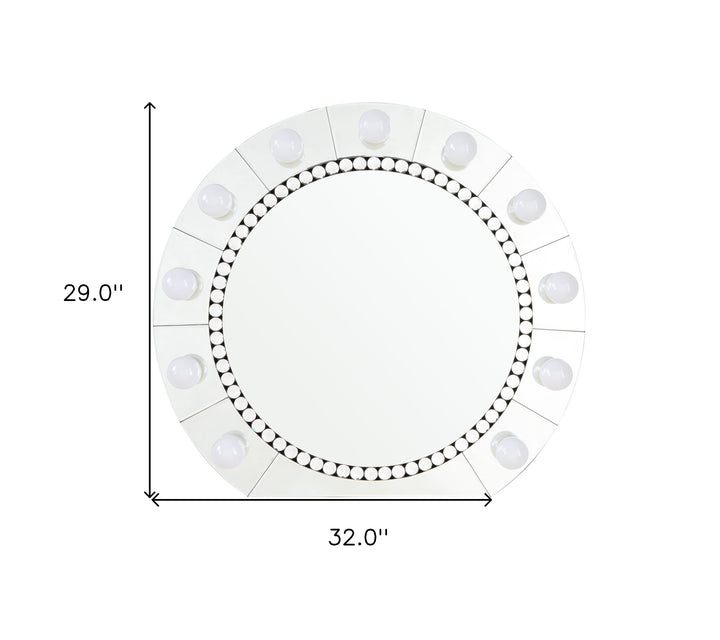 29" Lighted Round Accent Mirror