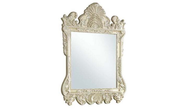 61" Champagne Silver Finish Irregular Dresser Mirror