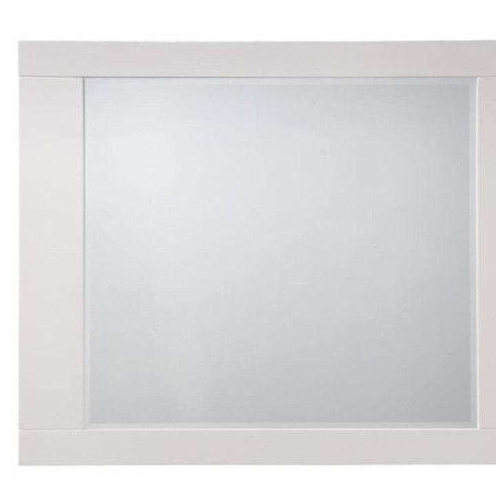 37" White High Gloss Square Dresser Mirror