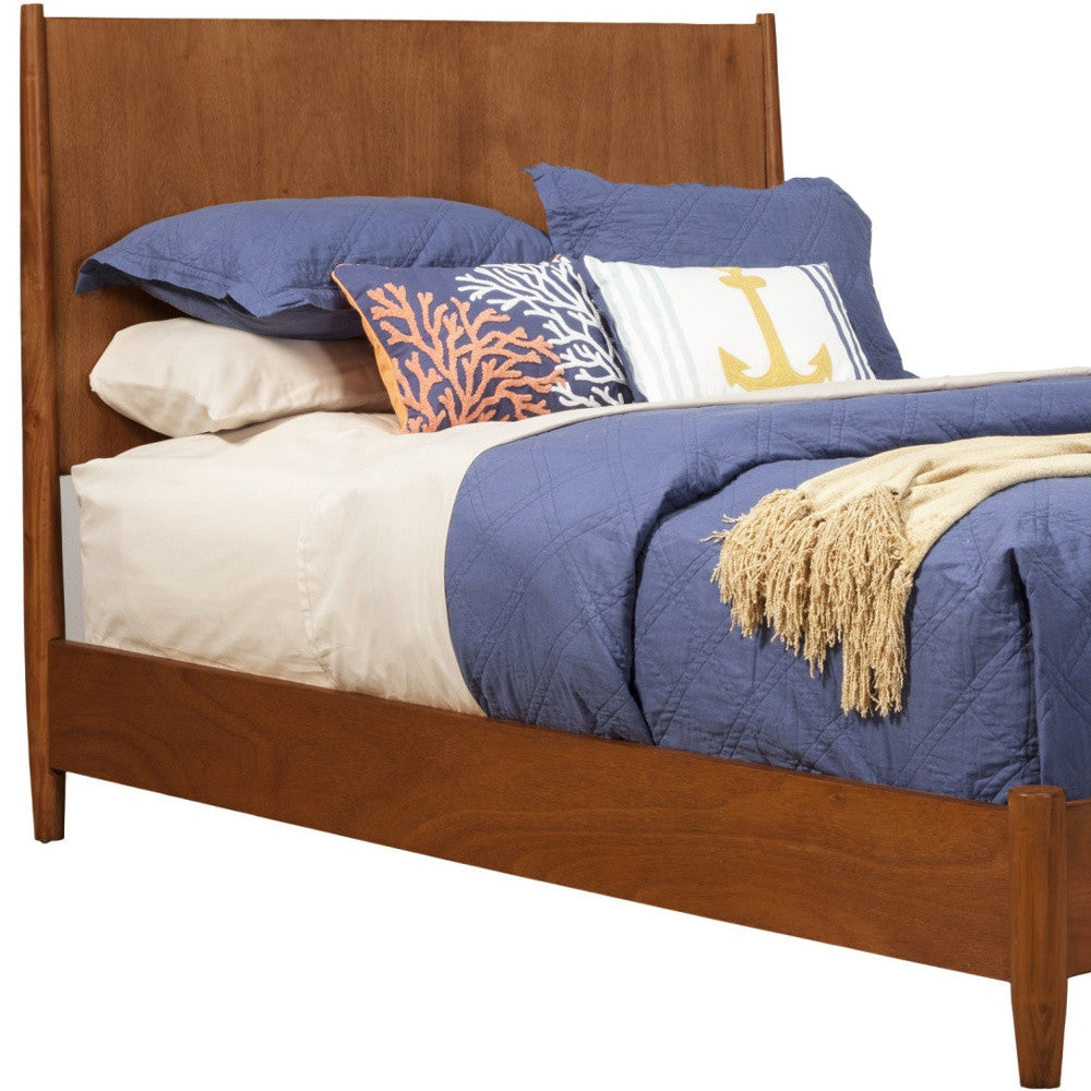 Brown Solid and Manufactured Wood California King Bed