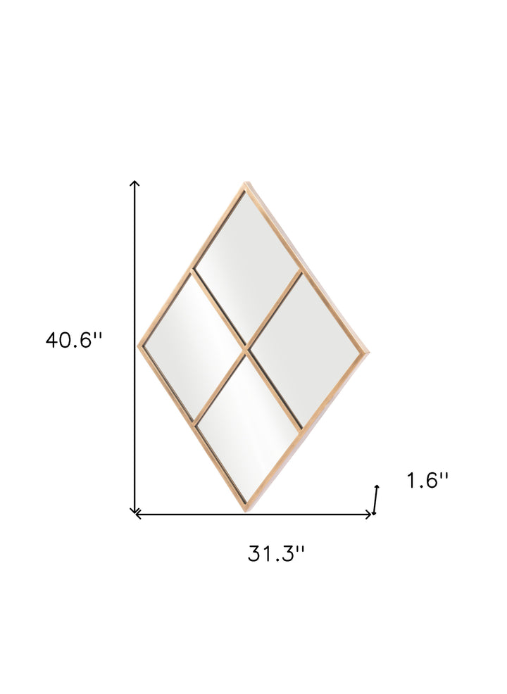 Gold Diamond Steel Framed Accent Mirror