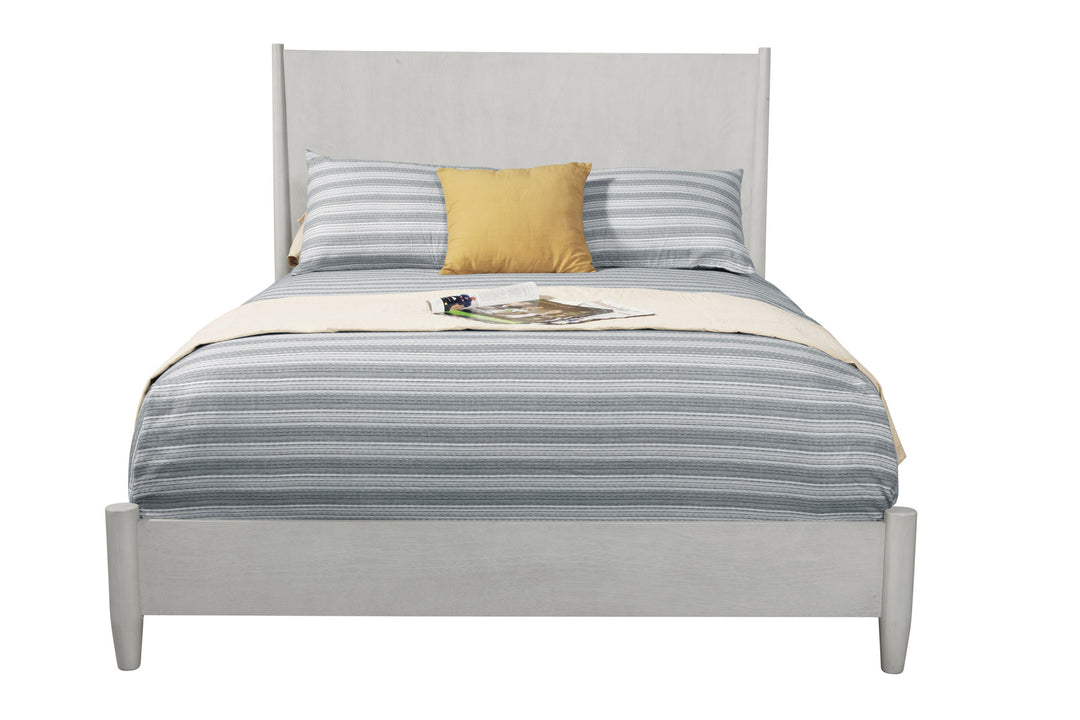 Gray Solid and Manufactured Wood California King Bed