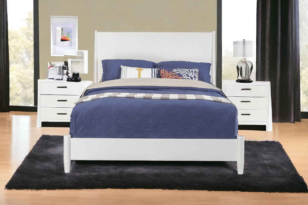 White Solid and Manufactured Wood King Bed