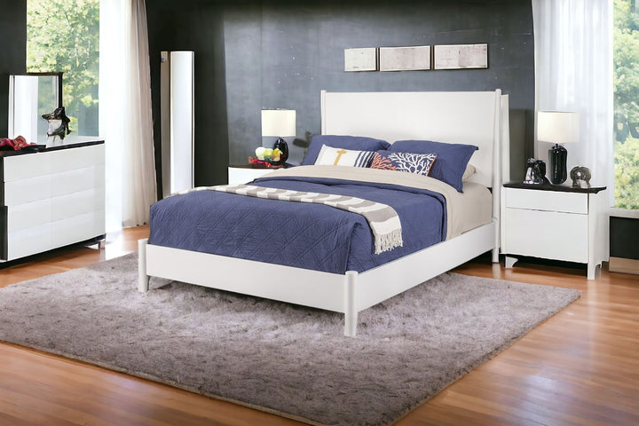 White Solid and Manufactured Wood King Bed